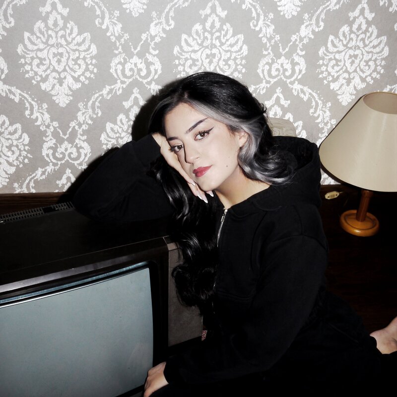 Parshad Esmaeili sitzt auf einem Teppich neben einem Fernseher und schaut nachdenklich in die Kamera.  | © Lottermann and Fuentes / Droemer Knaur