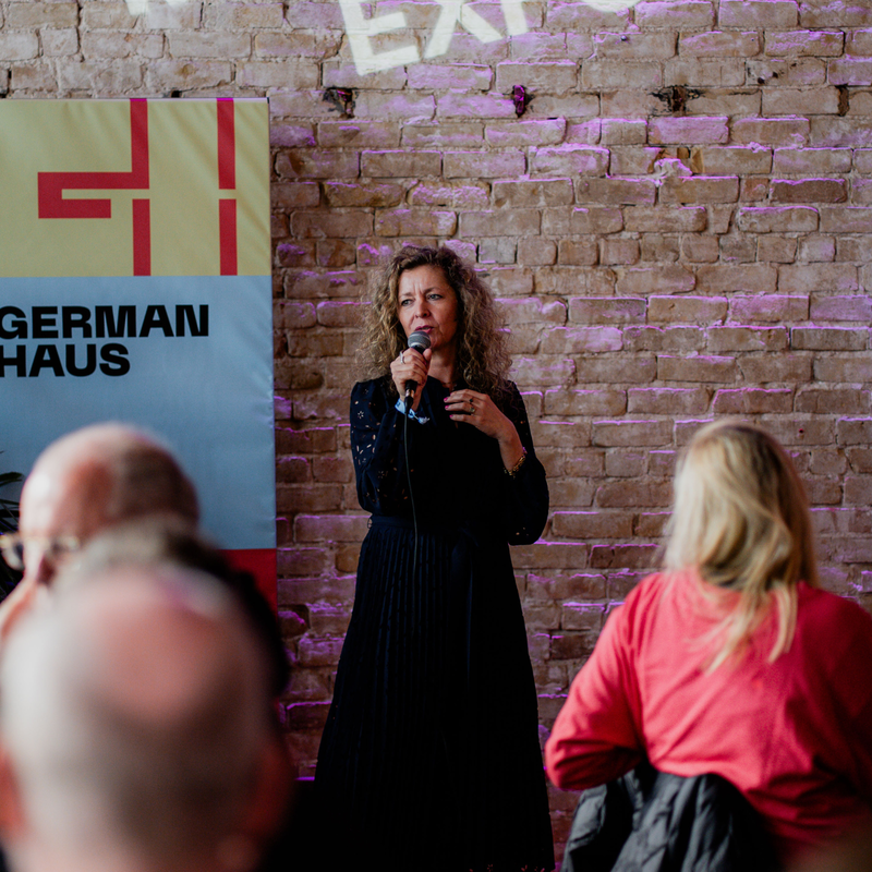 Katja Lucker, Initiative Musik, im German Haus, Austin, Texas, USA.  | © Alexander Schliephake for GERMAN HAUS 2026