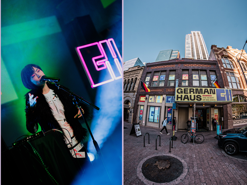 Links: KUOKO im German Haus - Rechts: German Haus in Austin, Texas.  | © Alexander Schliephake for GERMAN HAUS 2026